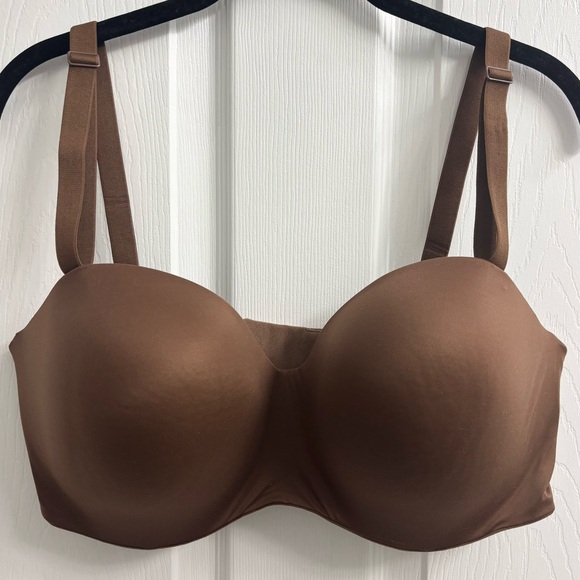 Victoria's Secret Other - Victoria’s Secret Body by Victoria Lined Strapless Bra 38DDD Brown Convertible